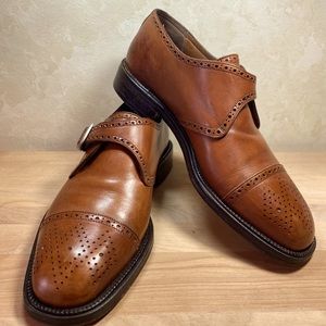 Joseph Abboud Slip On Style Dress Shoe With Single Monk Strap. Size 9D.